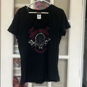 Harley Davidson distressed gray tshirt